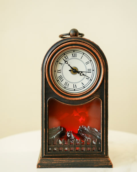 Vintage fireplace mantel clock set