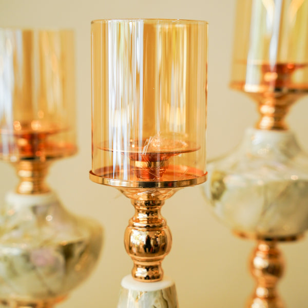 Marble Look Candle stands 4pc set