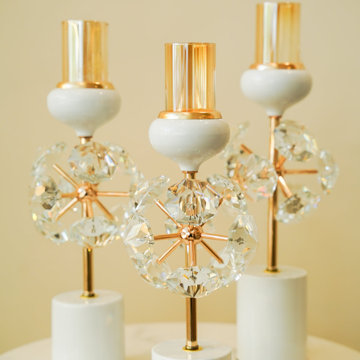 Crystal Candle stand set
