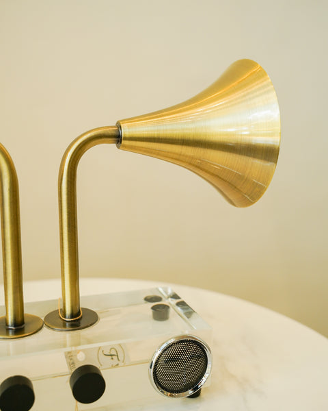 Radio trumpet decor