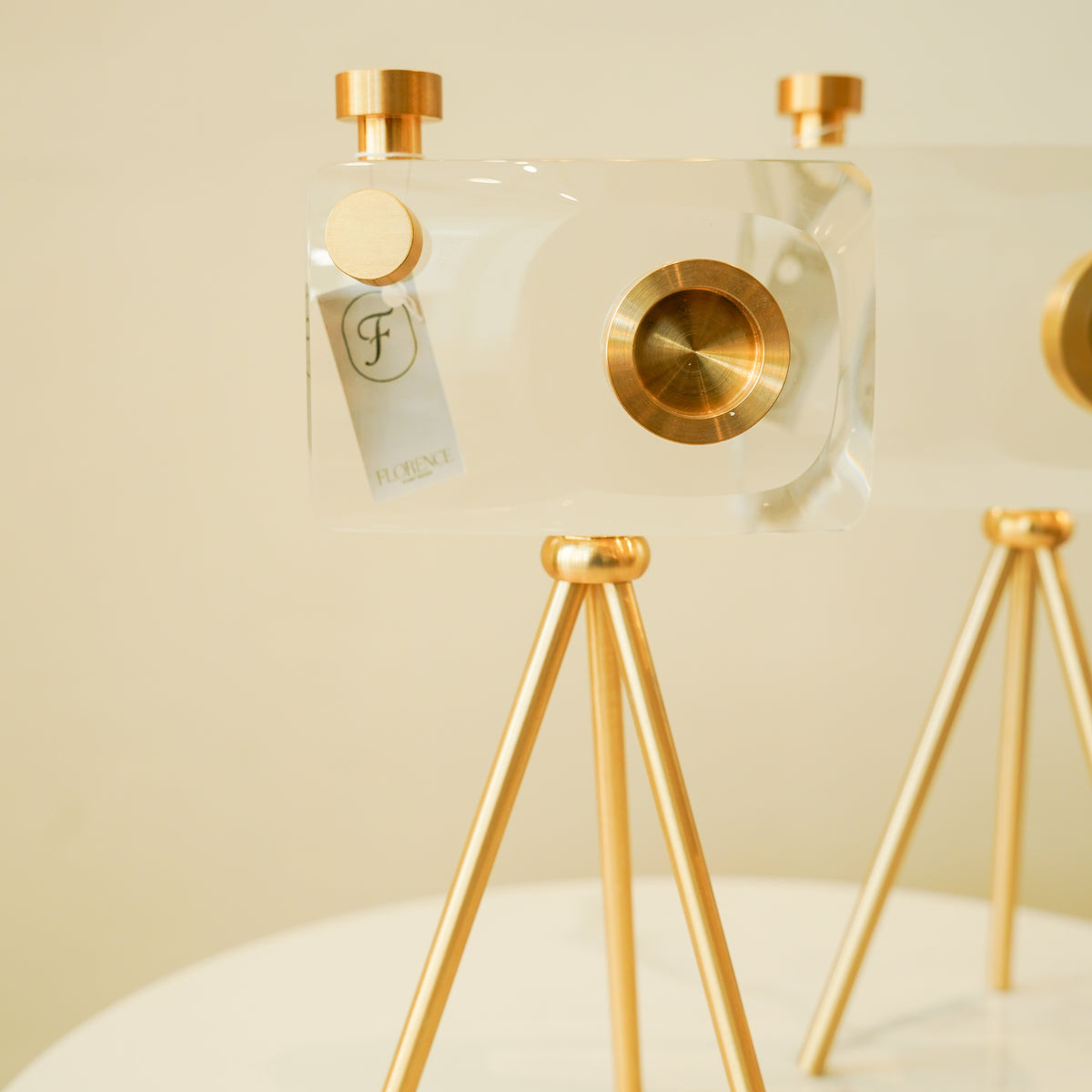 Crystal Camera decor 2pc