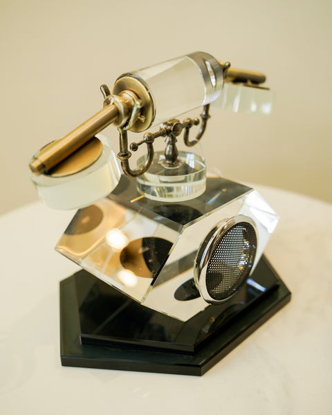 Crystal telephone decor