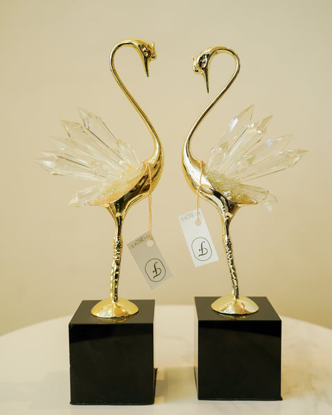 Crystal ostrich set