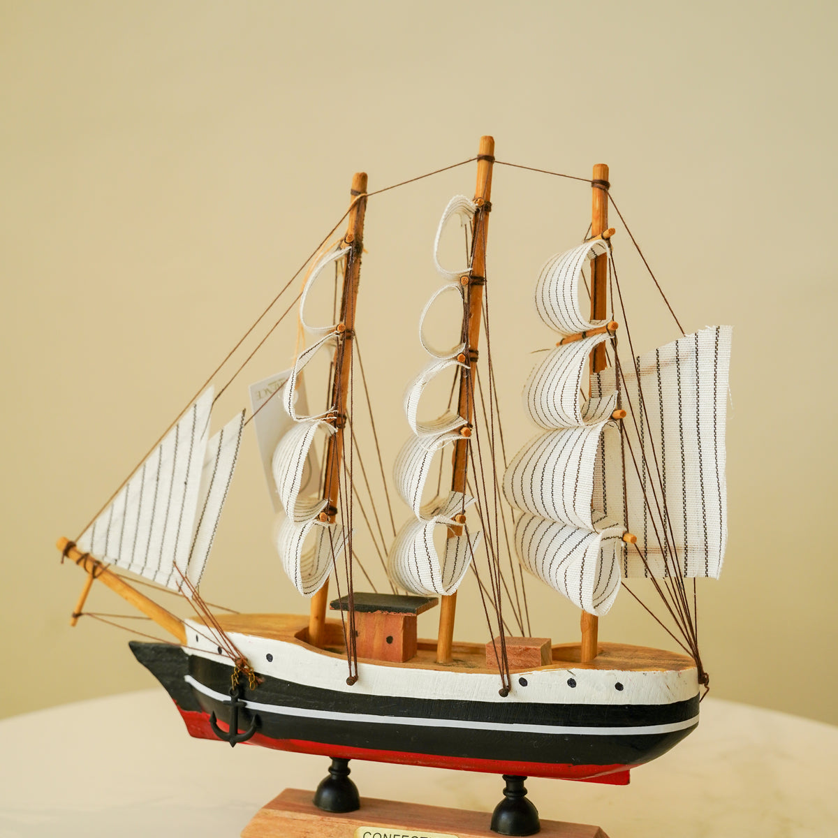 Miniature vintage sailing ship