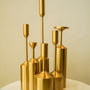 6 piece brass candle stand set