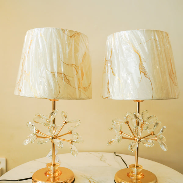 Crystal beauty lamp pair