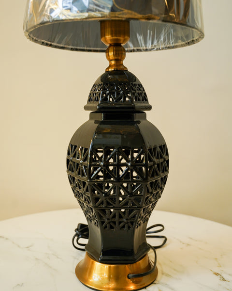 Shadow carve lamp pair