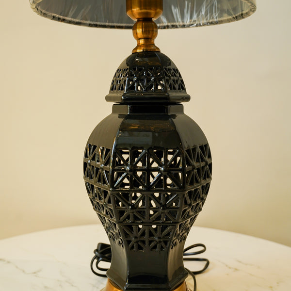 Shadow carve lamp pair