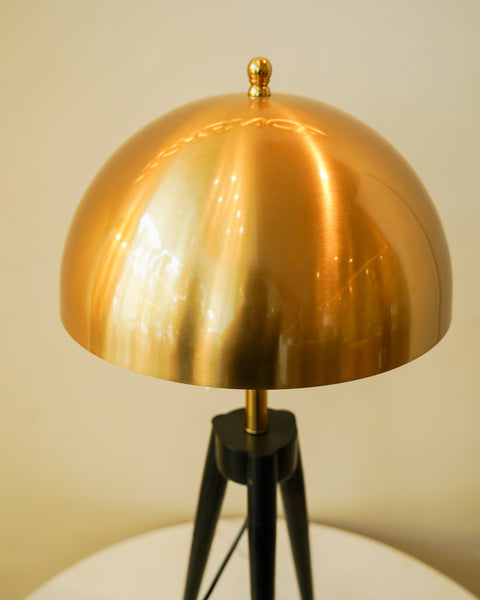 Brass top lamp pair