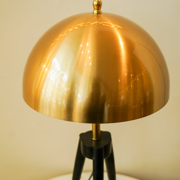 Brass top lamp pair