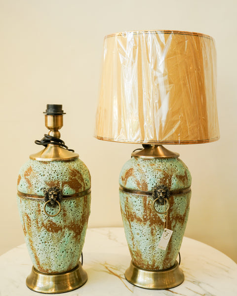 Monarch Blue lamp pair