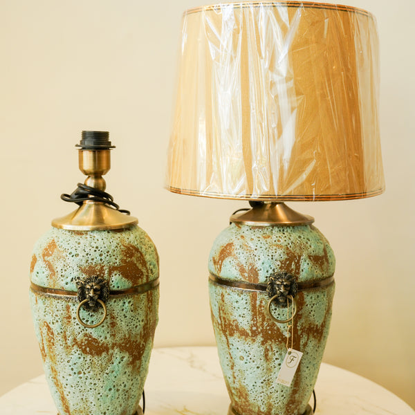 Monarch Blue lamp pair