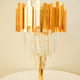 Hanging crystal table lamp pair