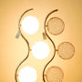 Triple globe table lamp pair