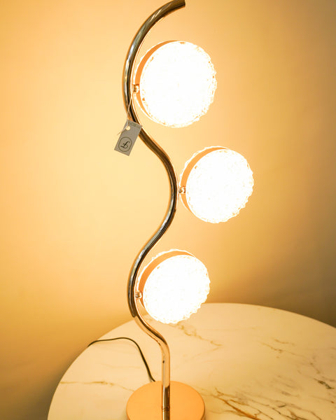 Triple globe table lamp pair