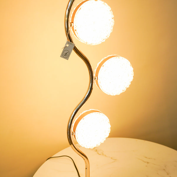 Triple globe table lamp pair