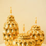 Oval Gold Candy Jar set