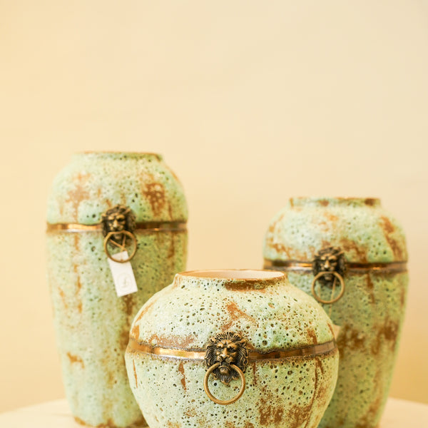 Lion emblem candy jar set