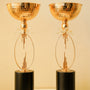 Crystal-brass pot holder
