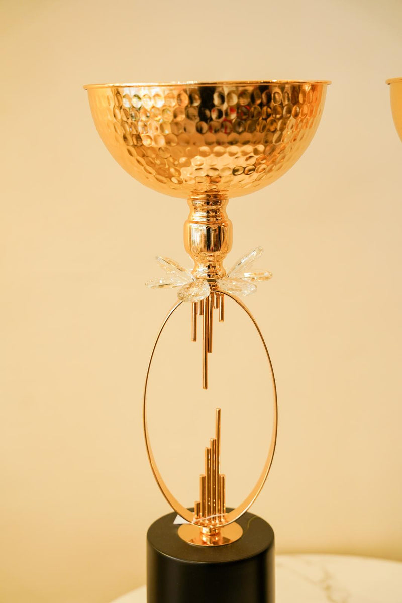 Crystal-brass pot holder