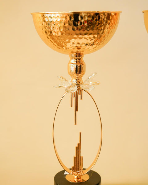 Crystal-brass pot holder