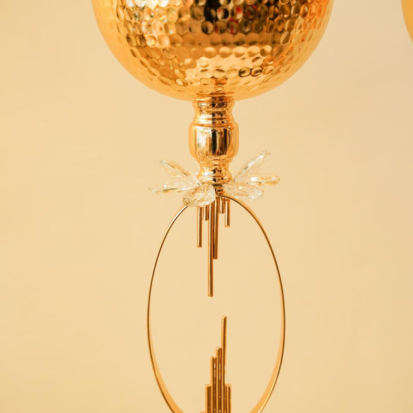 Crystal-brass pot holder