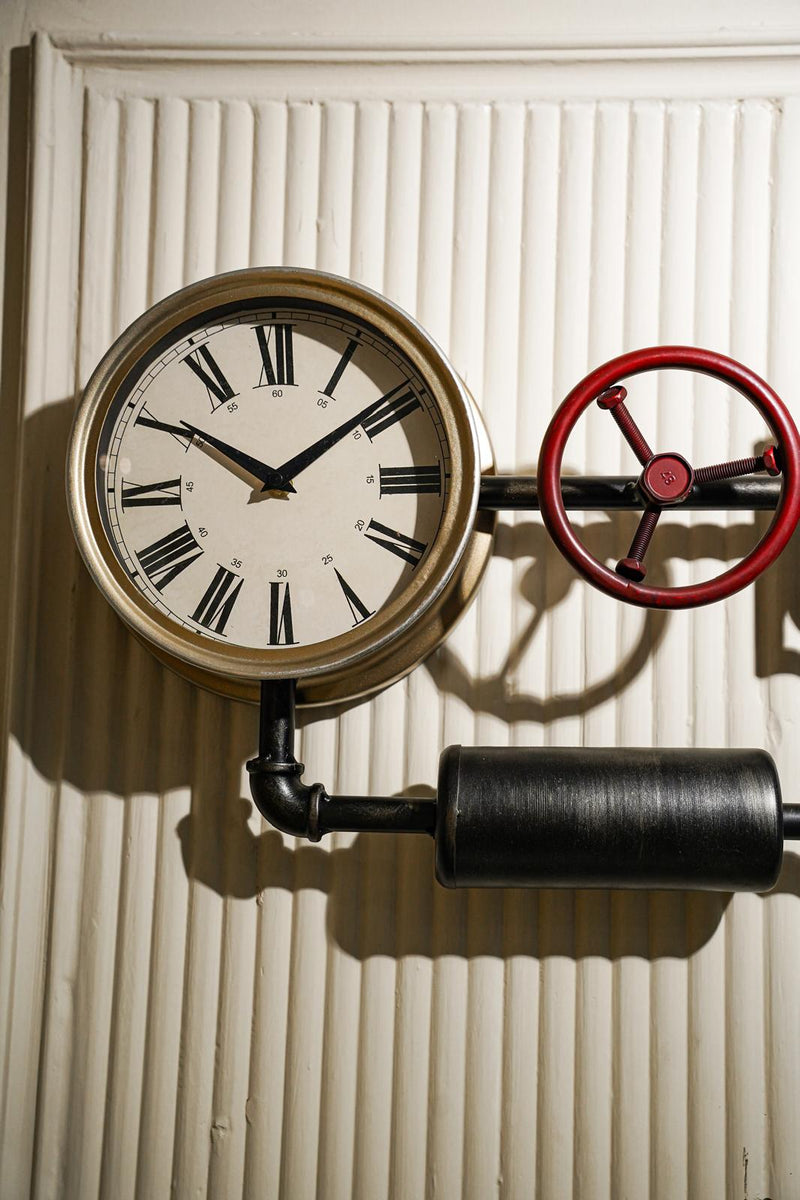 Antique coin saving clock