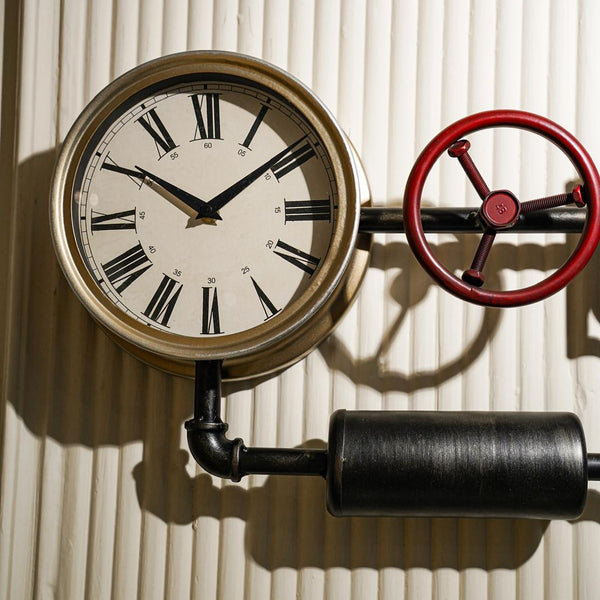 Antique coin saving clock