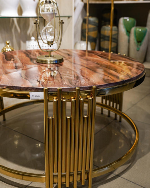 Terra modern brown marble centre table