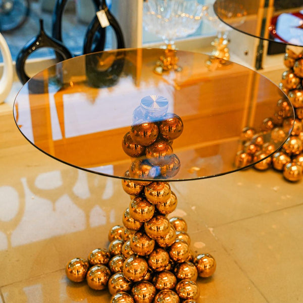 Bubble brass coffee table