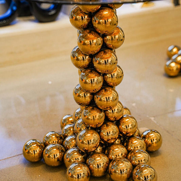 Bubble brass coffee table