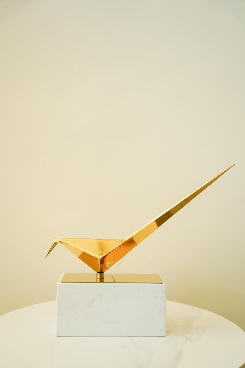 Origami wings of gold