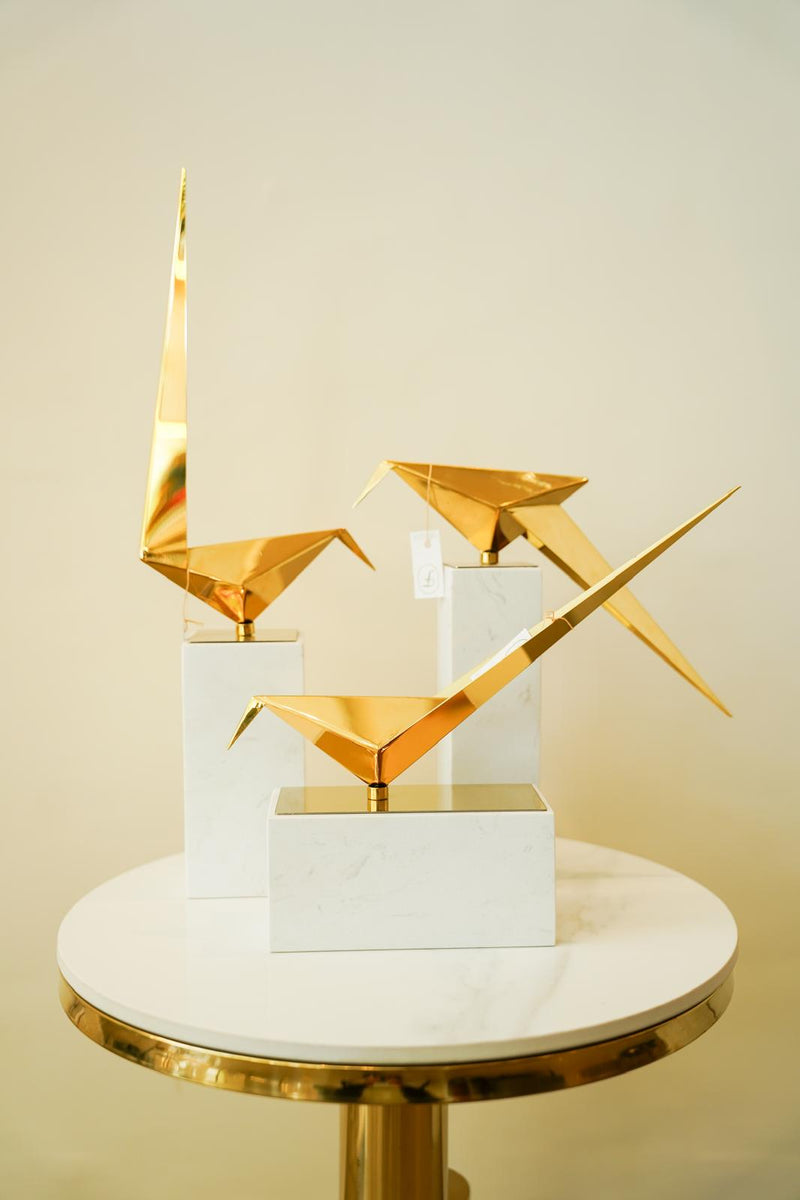 Origami wings of gold