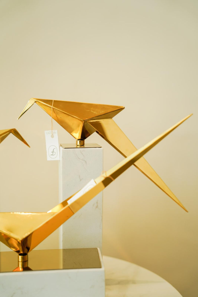 Origami wings of gold