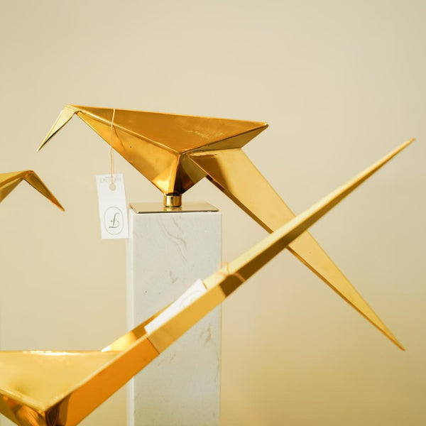 Origami wings of gold