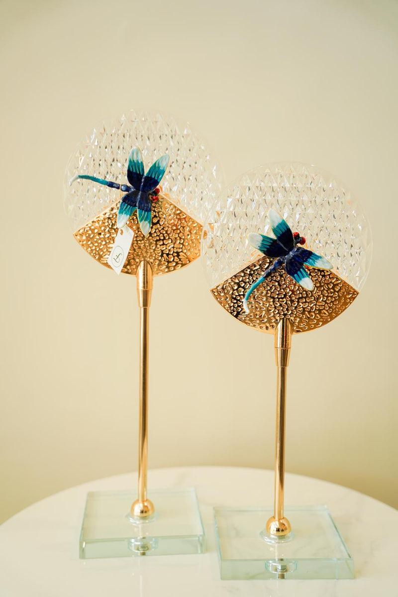 Crystal Dragonfly Decor 2 pc