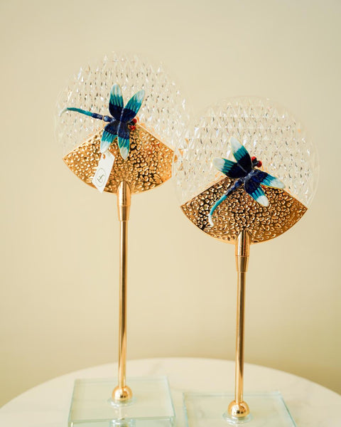 Crystal Dragonfly Decor 2 pc