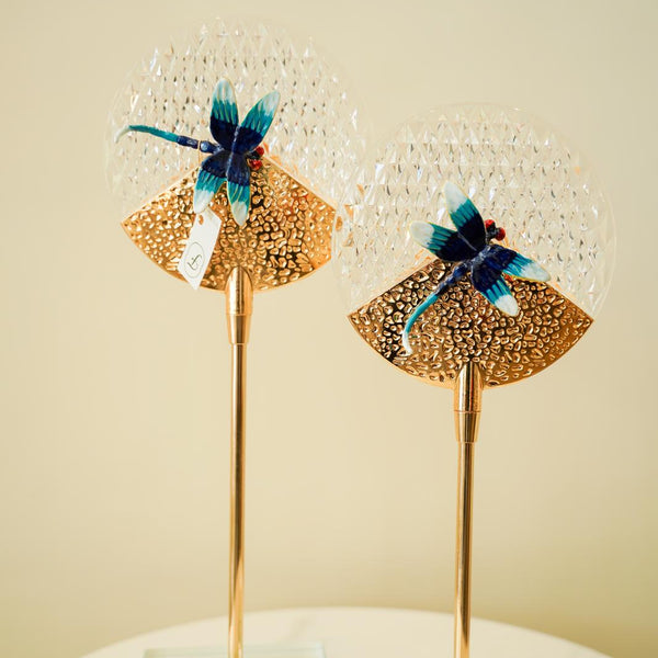 Crystal Dragonfly Decor 2 pc