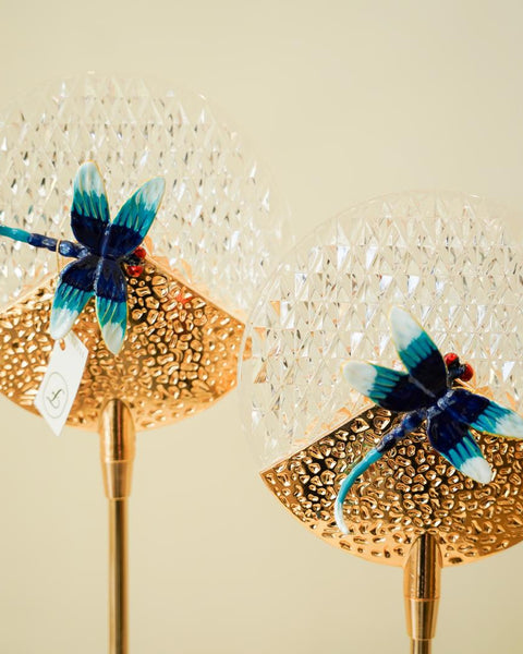 Crystal Dragonfly Decor 2 pc