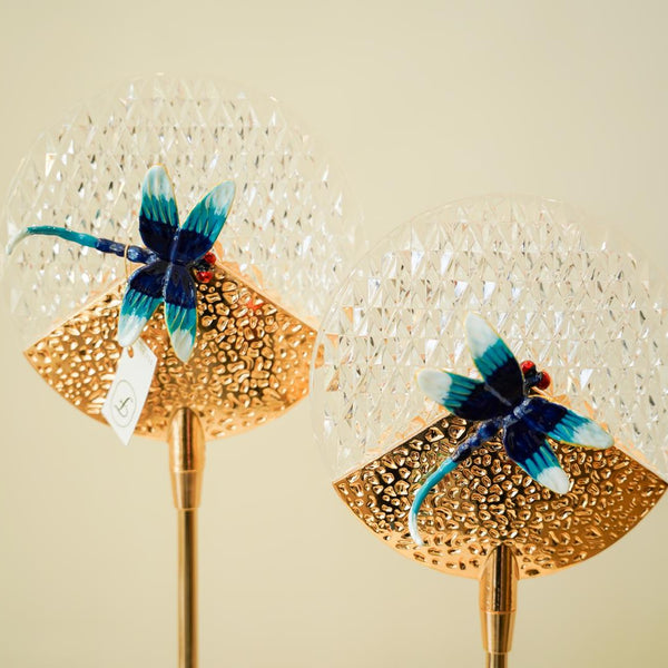 Crystal Dragonfly Decor 2 pc