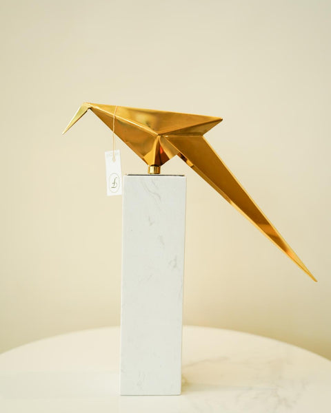 Origami wings of gold