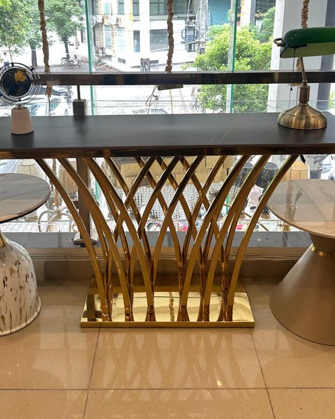 Luxe console zig-zag base