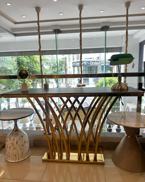 Luxe console zig-zag base