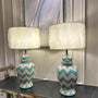 Aqua Stride Lamp Pair