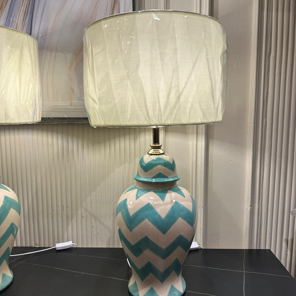 Aqua Stride Lamp Pair