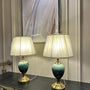 Emerald Glow Dual-Tone Lamp Pair