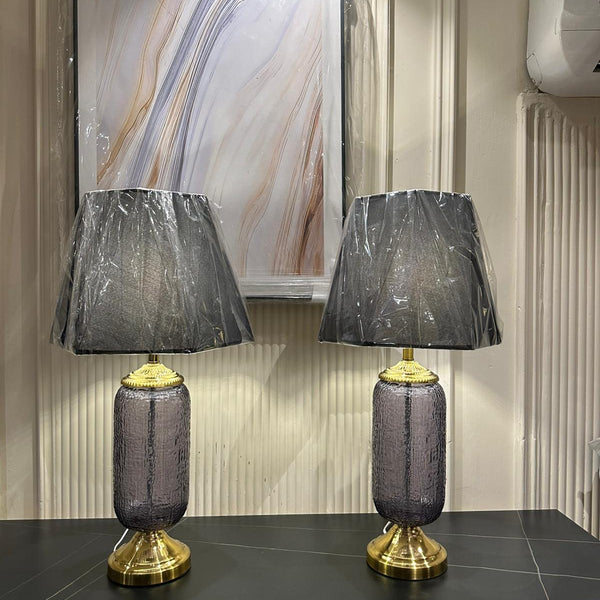 Charcoal Glow Lamp Pair