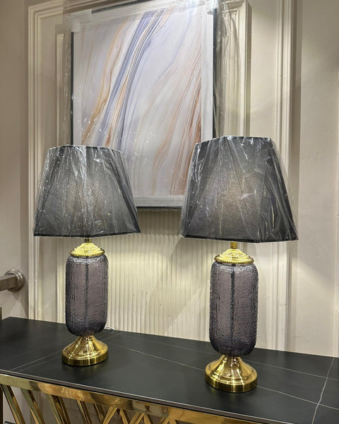 Charcoal Glow Lamp Pair