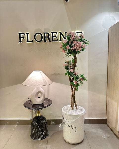 Pink rose blossom tree