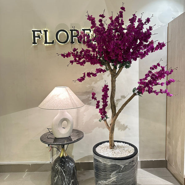 Purple blossom tree with black grp